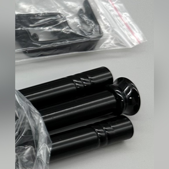 Black Curtain Rods for Windows, Small Curtain Rod Set With Brackets Heavy Duty - Picture 2 of 3